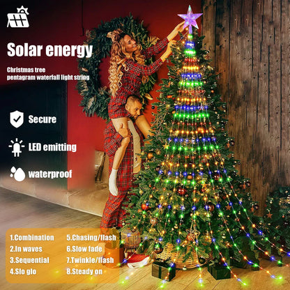 Solarbetriebene Weihnachtsbaumlichter - Strahlende Dekoration für ein magisches Weihnachtserlebnis