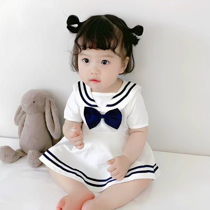Maritime Babykleid mit Schleife – Süßes und Bequemes Sommerdesign