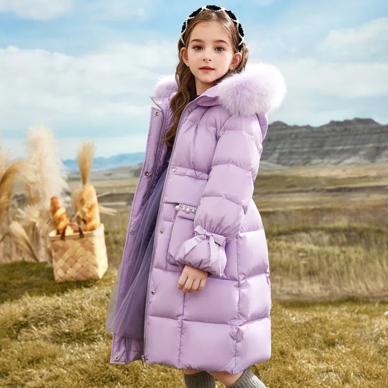 Lila Winterjacke für Kinder – Warm und Stylisch für Kalte Tage