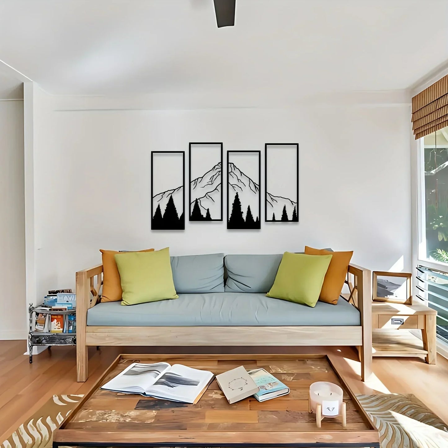 Majestätische Berge Wanddekoration – Vierteilige Kunstset