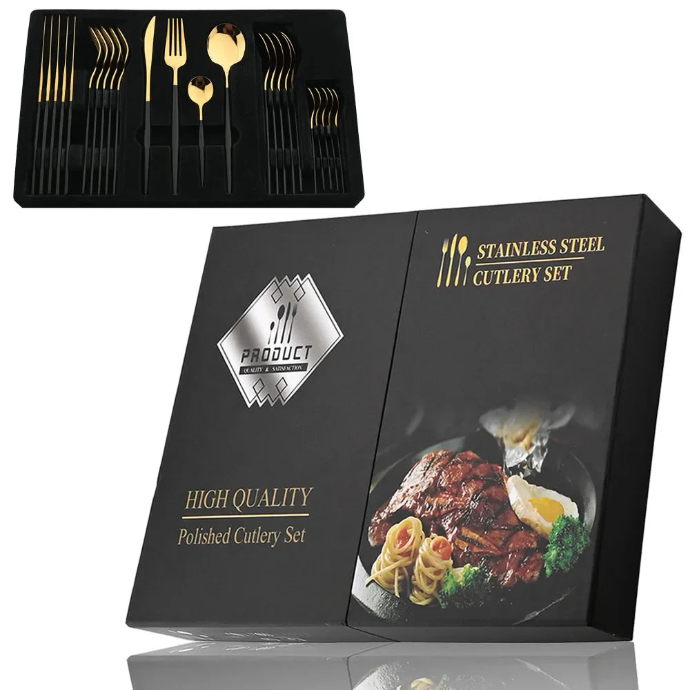 Goldene Luxus Besteckset – Für eine elegante Tischdekoration