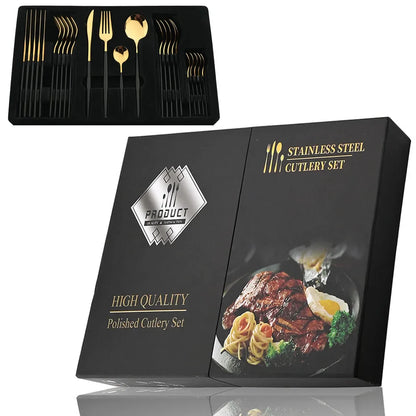 Goldene Luxus Besteckset – Für eine elegante Tischdekoration