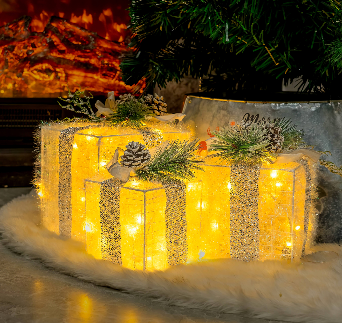 Leuchtende Weihnachtsgeschenke – Magische Dekoration
