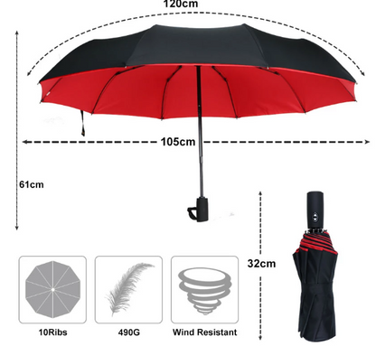 StormShield Regenschirm – Windbeständig und Handlich, Schutz gegen Regen