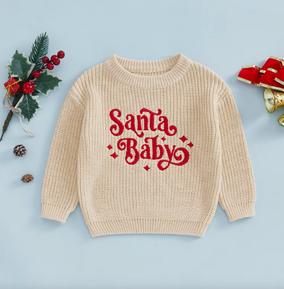 Santa Baby Pullover für Kinder – Festliche Wärme