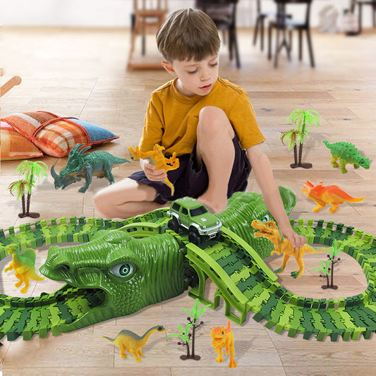 DinoCircuit - Dinosaurier Spielset mit 360-Grad Strecke