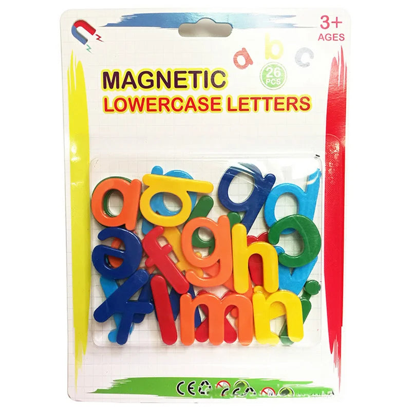 Pädagogisches Magnetspiel – Lernen und Spielen mit bunten Buchstaben und Zahlen