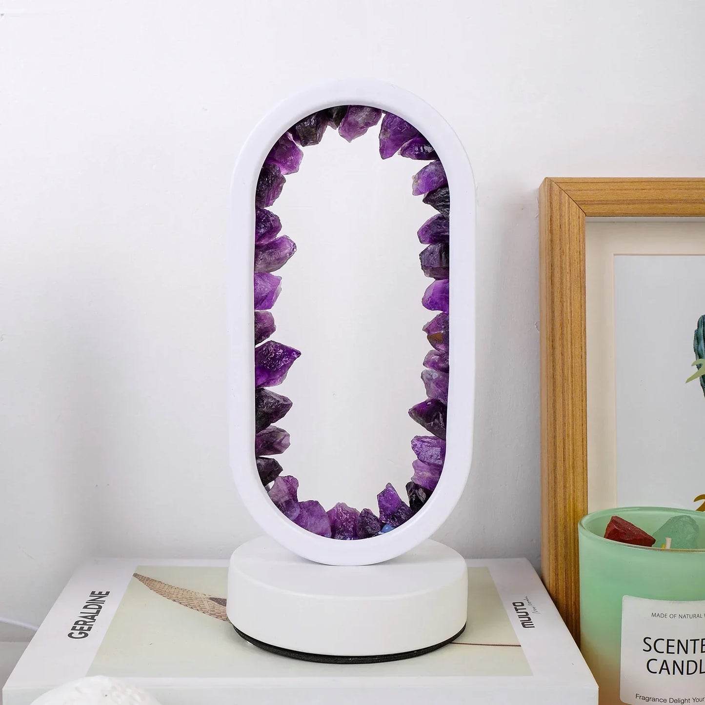Elegante Amethyst-Kristalllampe – Ambient LED-Beleuchtung zur Entspannung