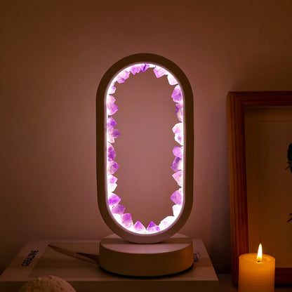 Elegante Amethyst-Kristalllampe – Ambient LED-Beleuchtung zur Entspannung
