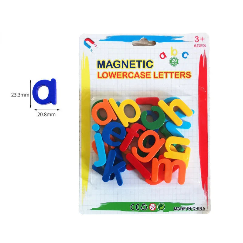 Pädagogisches Magnetspiel – Lernen und Spielen mit bunten Buchstaben und Zahlen