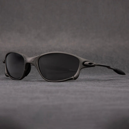 Sportliche Polarisierte Sonnenbrille – Metallrahmen mit Roten Gläsern