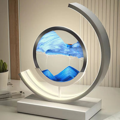 SandLight 3D Sandtischlampe – Entspannendes Design mit Bewegtem Sand