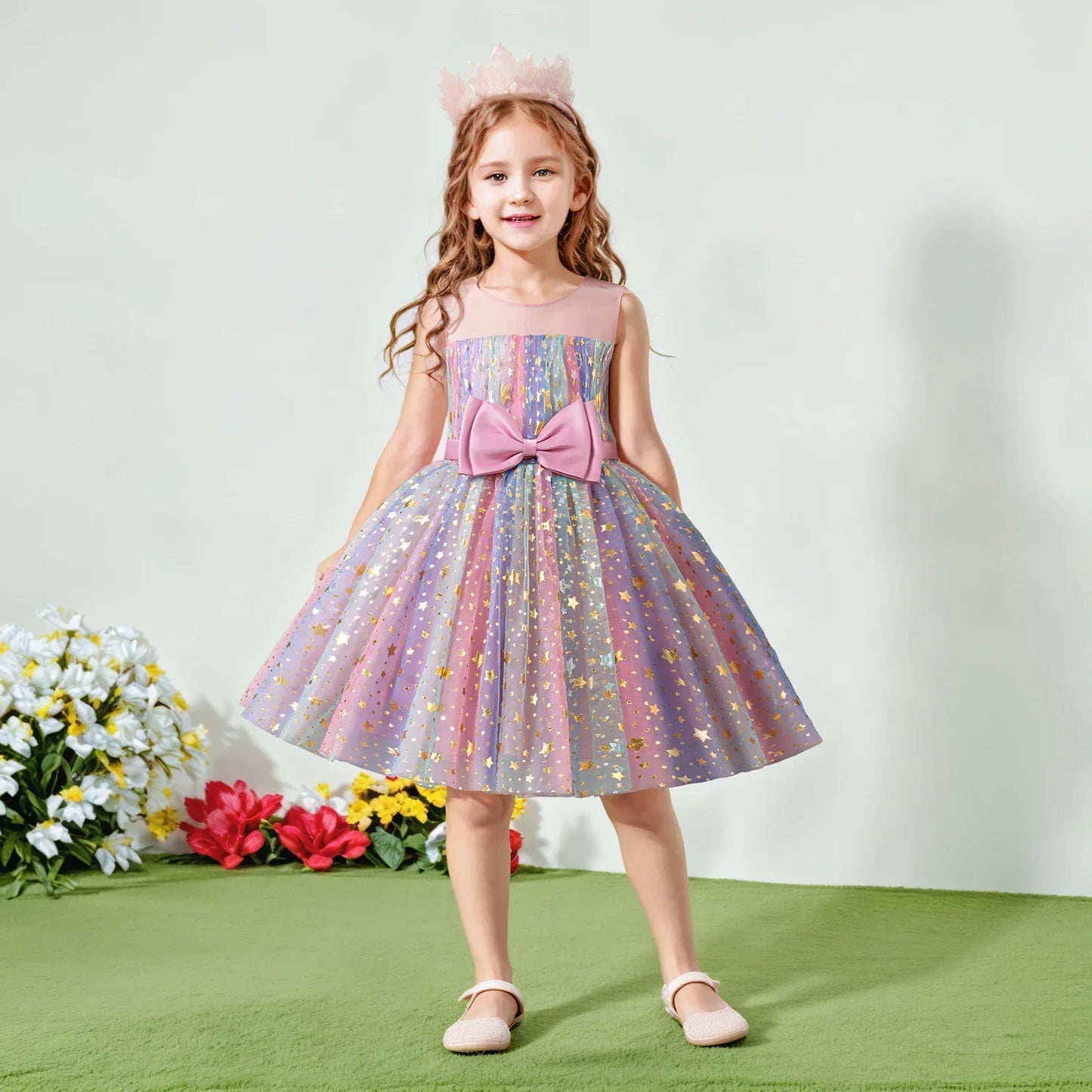 Lieveke Magisches Tutu-Kleid - Buntes Verzaubertes Kleid für Feiern