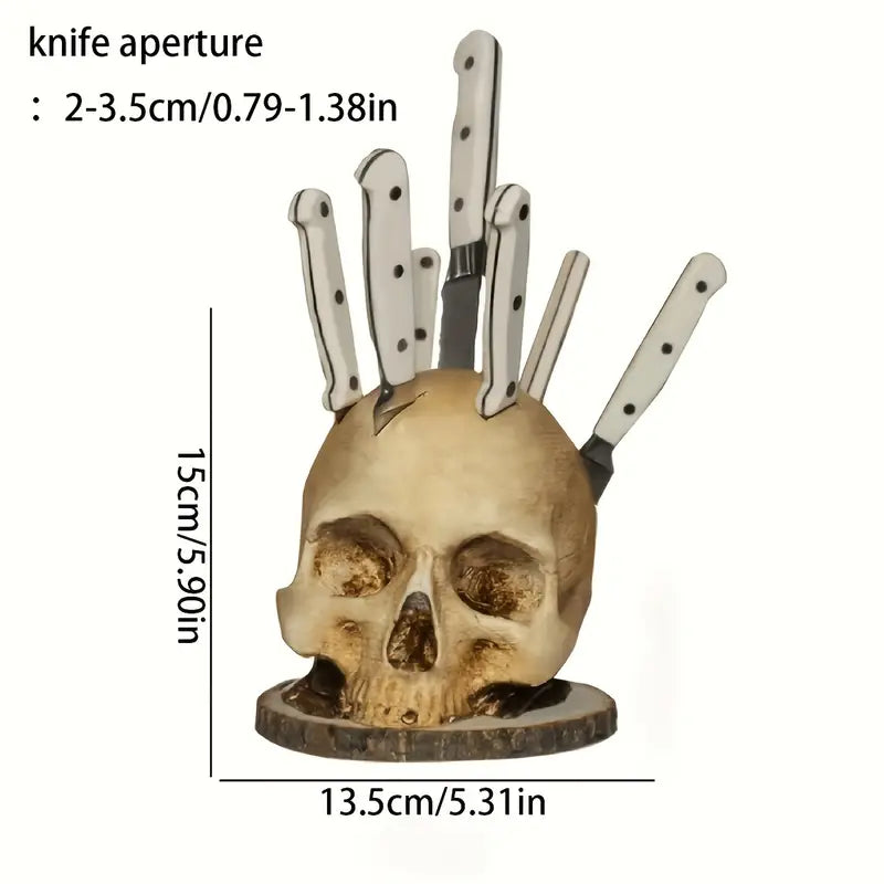 SkullEdge – Einzigartiger Schädelhalter für Küchenmesser