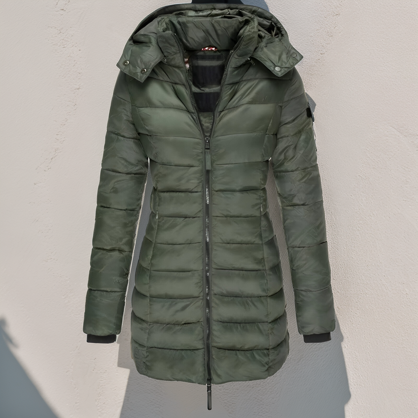 Lina Lange Gepolsterte Jacke – Warm, Leicht und Wasserabweisend