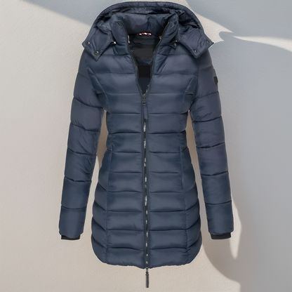 Lina Lange Gepolsterte Jacke – Warm, Leicht und Wasserabweisend