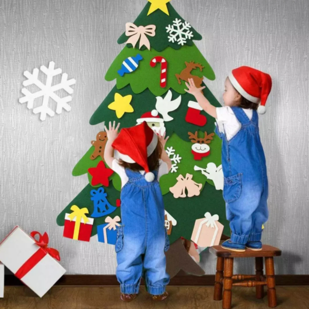 Filz-Weihnachtsbaum für Kinder – Kreativ und wiederverwendbar