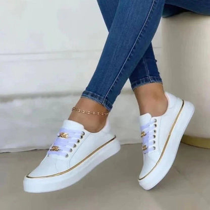 Luxe Glanz Sneakers für Damen – Komfortabel und Modisch für den Alltag