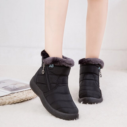 Warme Winterstiefel für Damen mit Reißverschluss