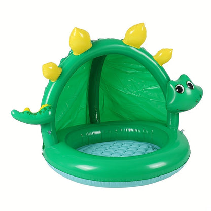 Aufblasbarer Dinosaurierpool für Babys – Mit Sonnenschutz und verspieltem Design