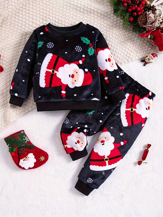 Niedliches Weihnachts-Flanell-Set – Für einen festlichen Look für dein Kind