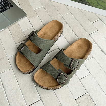 Retro-Sandalen mit doppelten verstellbaren Schnallen für Herren – Komfortabel und stilvoll für Herren