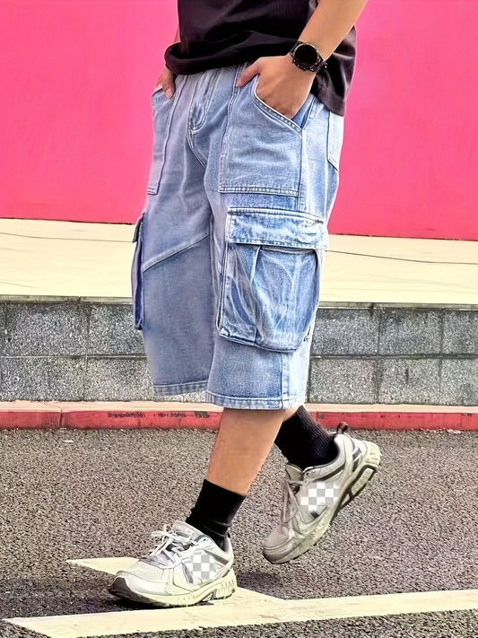 Lässige Herren Shorts Denim Cargo – Robust und Praktisch für den Alltag