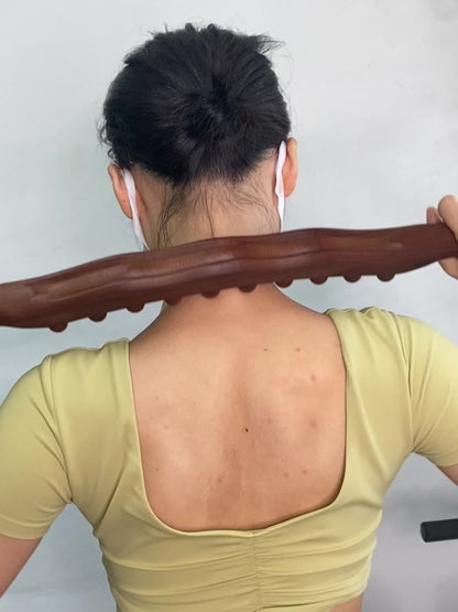 Holz-Massagestab mit 31 Perlen – Tiefe Muskelentspannung