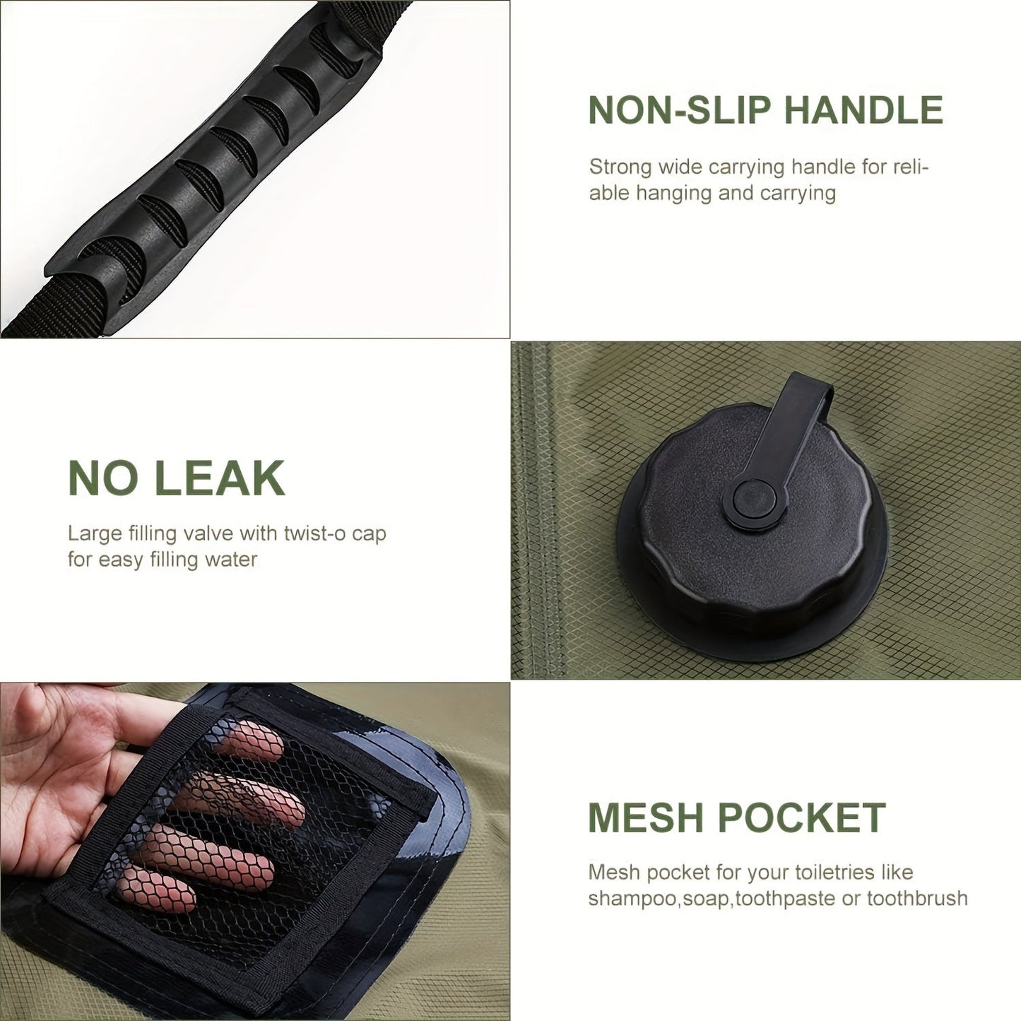 SunnyFlow Solar-Dusche Sack – Praktisch, Auslaufsicher und Mit Temperaturmesser