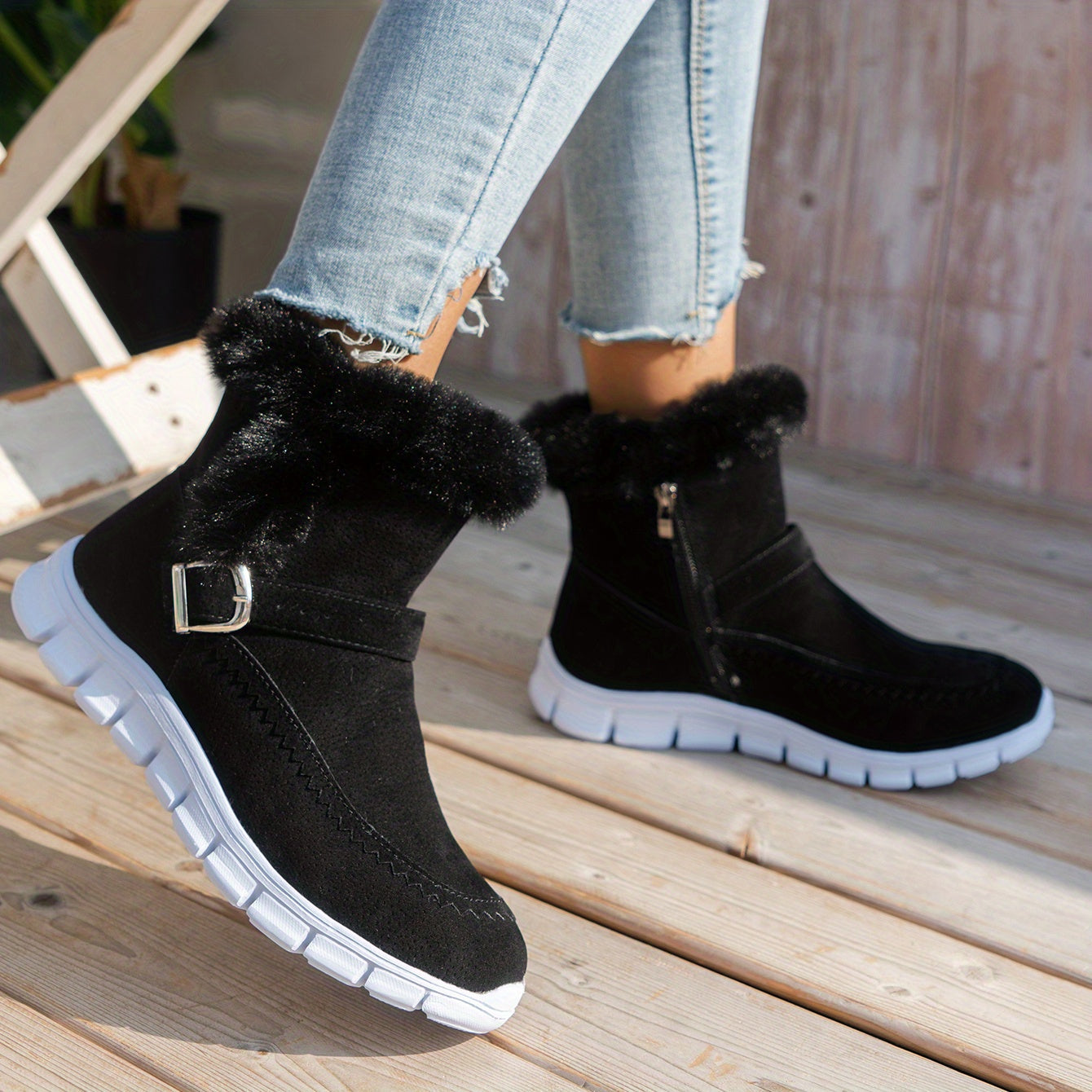 Warme Samt-Schneestiefel für Damen – Komfortabel und Stilvoll