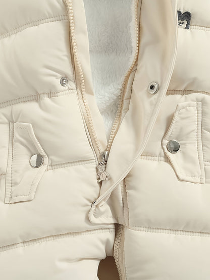 Snowy Baby Strampler – Warmer Winter-Overall mit Kapuze für draußen