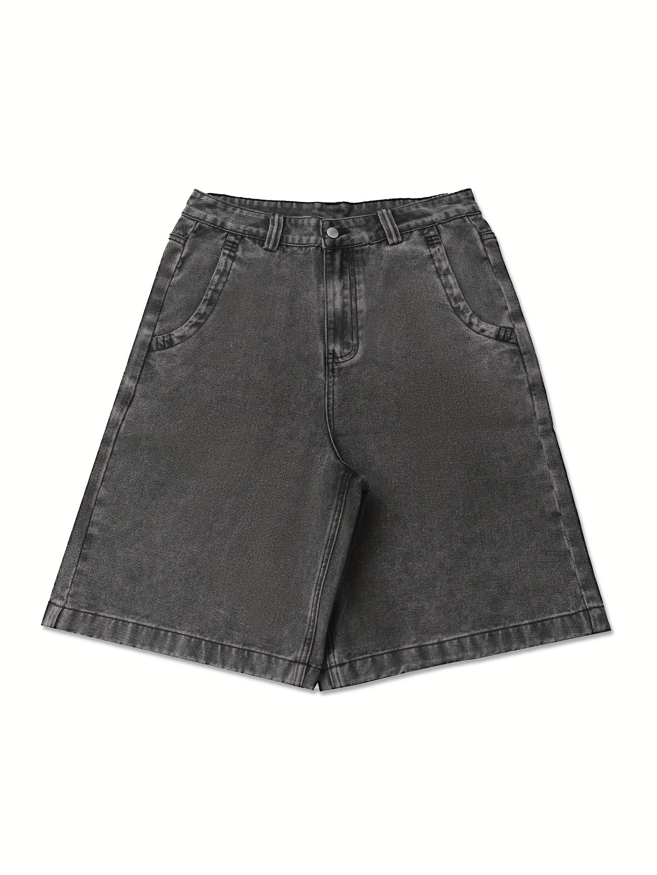Lässige Bermuda-Denim-Shorts – Lockere Passform mit Stilvollen Blumenstickereien