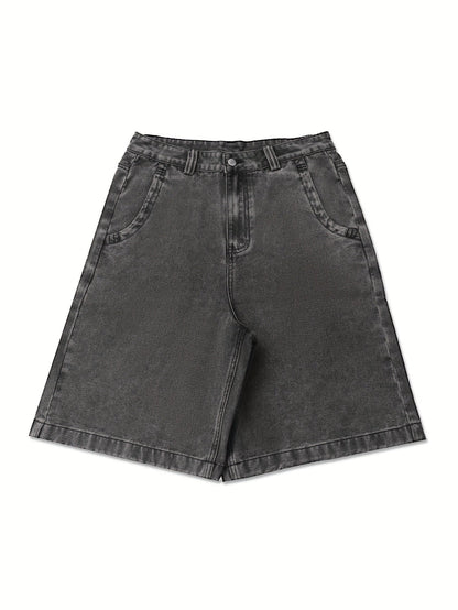 Lässige Bermuda-Denim-Shorts – Lockere Passform mit Stilvollen Blumenstickereien