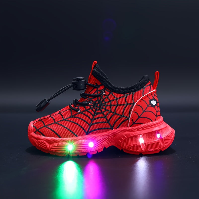 Spider-Web LED Sneakers - Strahlende Abenteuer für Kinder