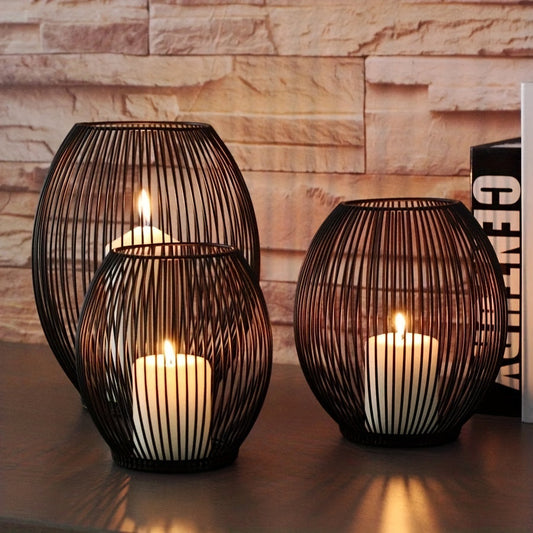 Lumière Draht-Kerzenhalter Set – Minimalistisches Design für stimmungsvolle Beleuchtung