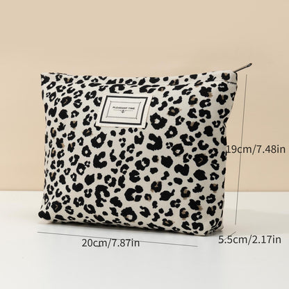 Schicke Leoparden-Make-up-Tasche – Kompakt und Funktional