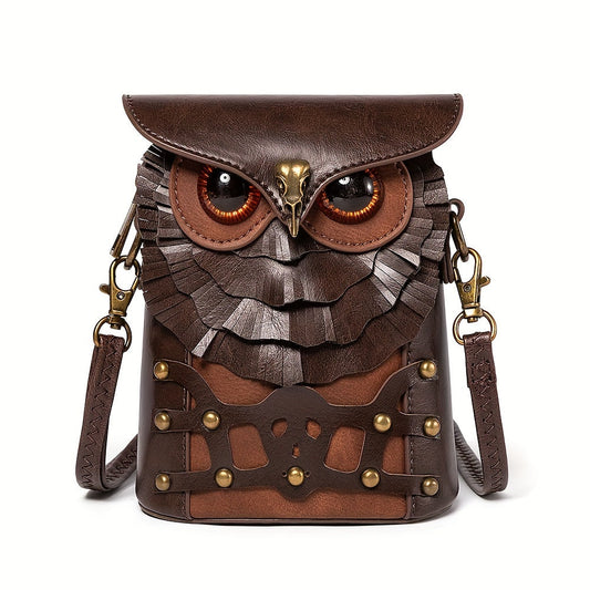 Steampunk Eule Mini Umhängetasche – Stylisch und Funktional