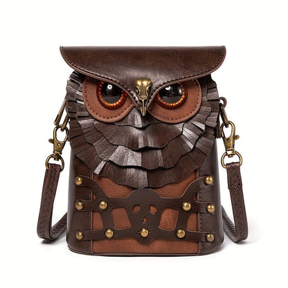 Steampunk Eule Mini Umhängetasche – Stylisch und Funktional