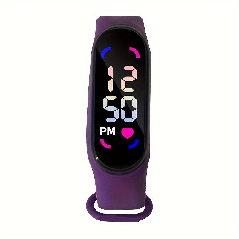 Lichtende Kinderuhr - Buntes LED-Display und Sportliches Design