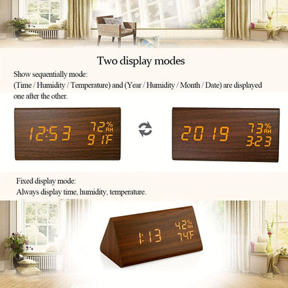 TriWood LED Wecker – Funktionales und Minimalistisches Design