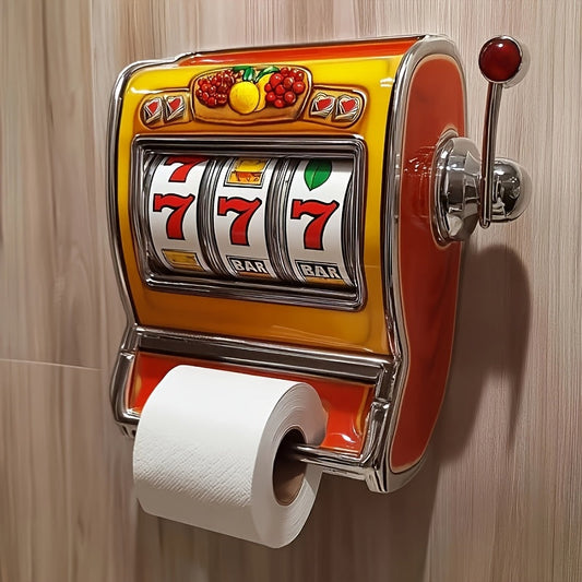 Jackpot Toilettenpapierhalter – Spielautomaten-Design & Wandmontage