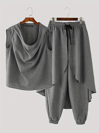 Coole Mid-Length Herren Set – Ärmellose Weste und Baggy Hose