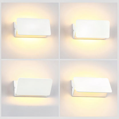 FlexiGlow Moderne Weiße Wandlampe – Verstellbare Klappe für Perfekte Lichtstreuung