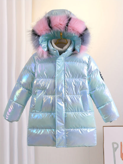 Sophie Glänzende Winterjacke für Kinder – Trendy und Warm für Kalte Tage
