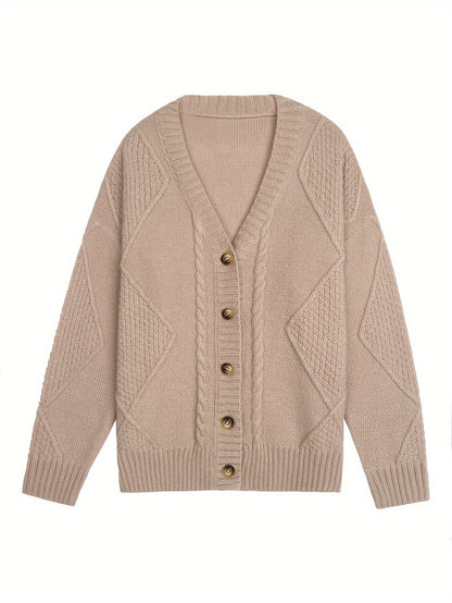 Mia Kabelstrick Cardigan - Bequem und Stylisch für Damen