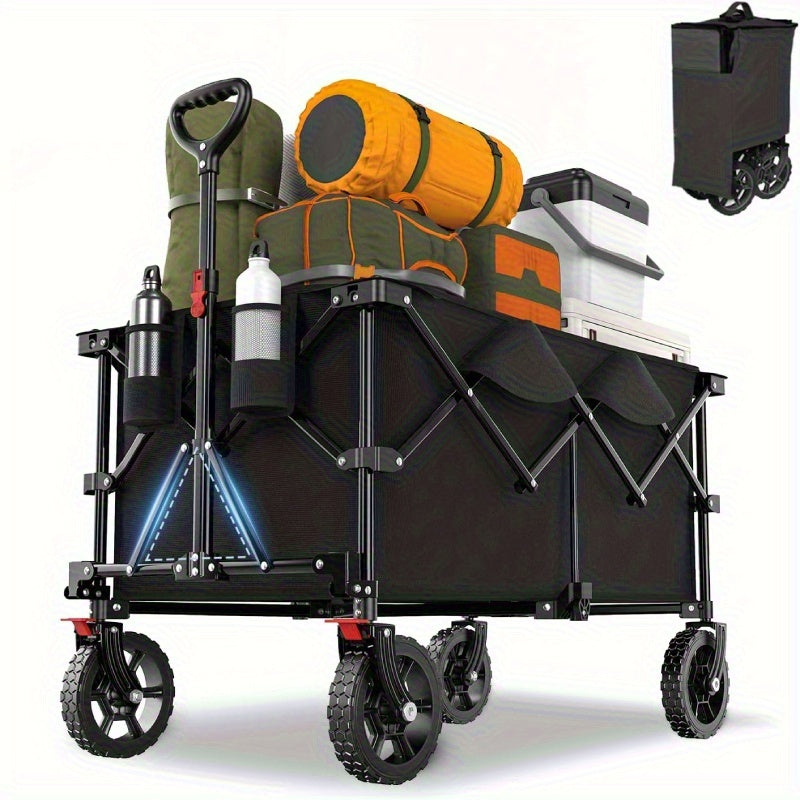 RuggedTrail Faltbarer All-Terrain-Wagen – 200L Kapazität und 200kg Tragfähigkeit