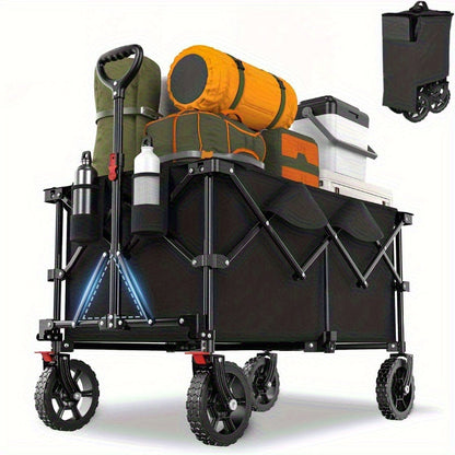 RuggedTrail Faltbarer All-Terrain-Wagen – 200L Kapazität und 200kg Tragfähigkeit