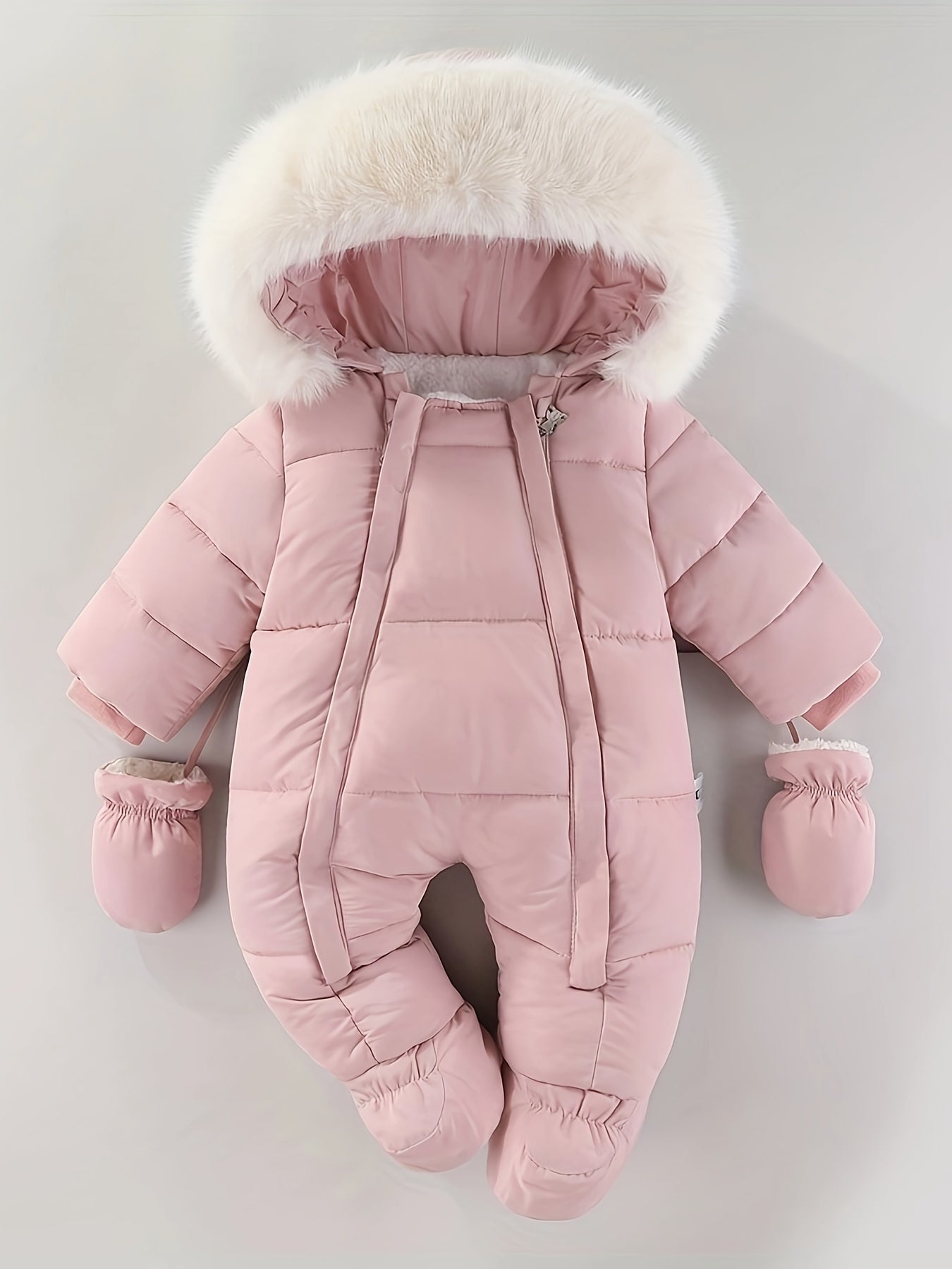 Frosty Baby Strampler – Luxus Winteroverall mit Kapuze für die kälteren Monate