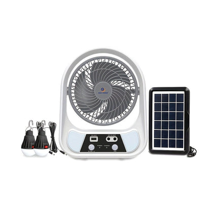 Tragbarer solarbetriebener Ventilator und Nachtlicht – Multifunktional und wiederaufladbar