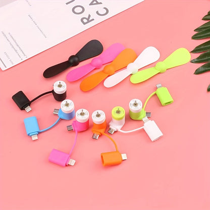 Mini tragbare Telefonventilatoren – Typ-C-Anschluss mit verstellbarem Winkel